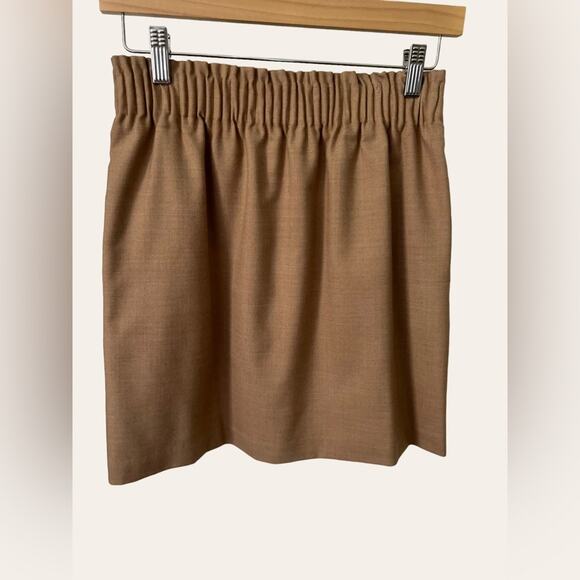 J.Crew Brown Wool Blend Paperbag Mini Skirt Women’s Size 0 - Picture 5 of 7